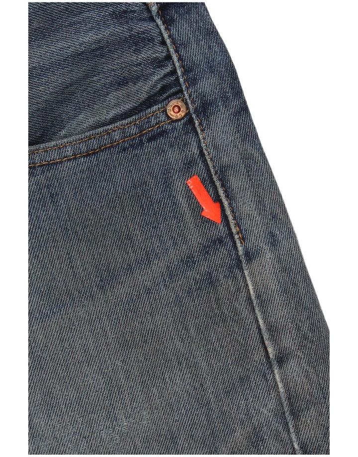 Levi's Mens 505 Distressed Straight Jeans W33 L30 Blue Cotton