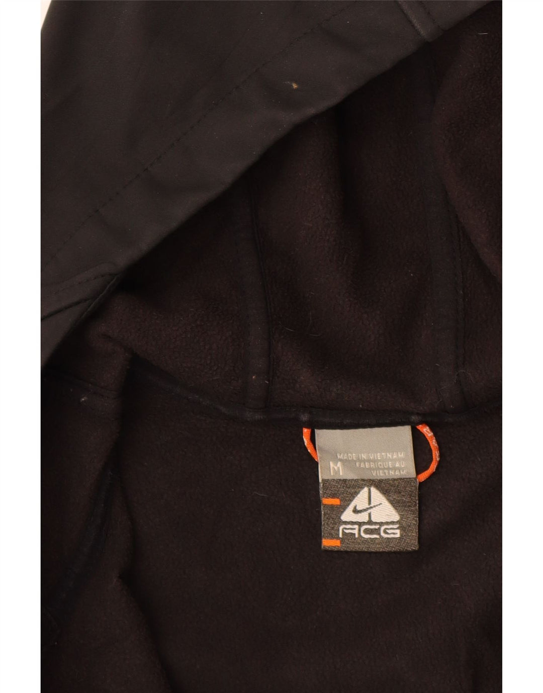 NIKE Womens Hooded Windbreaker Jacket UK 12 Medium Black Polyester