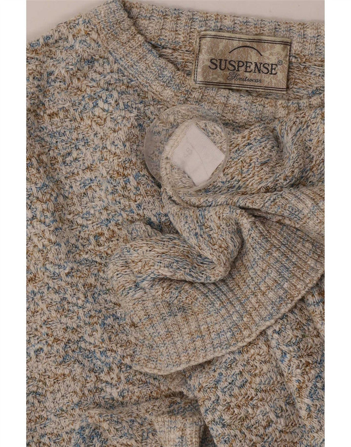 Suspense Mens Boat Neck Jumper Sweater IT 48 Medium Multicoloured Flecked