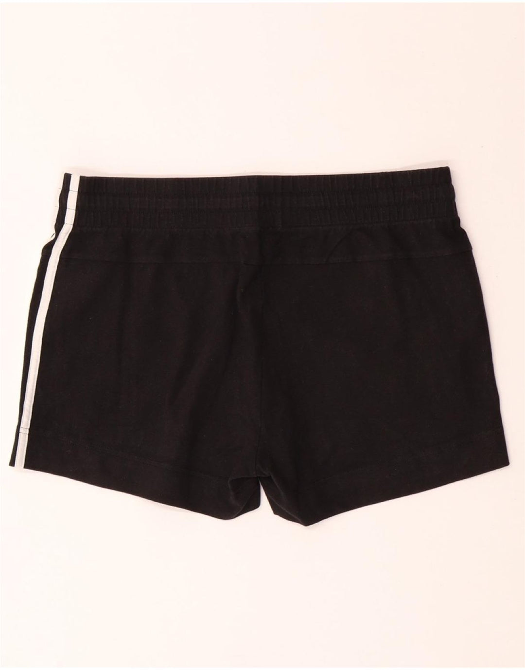 ADIDAS Womens Sport Shorts UK 12/14 Medium  Black Cotton