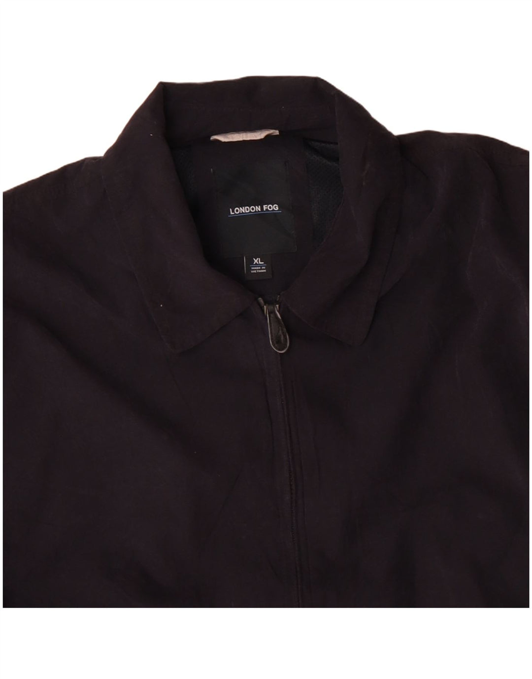 LONDON FOG Mens Bomber Jacket UK 42 XL Navy Blue Polyester