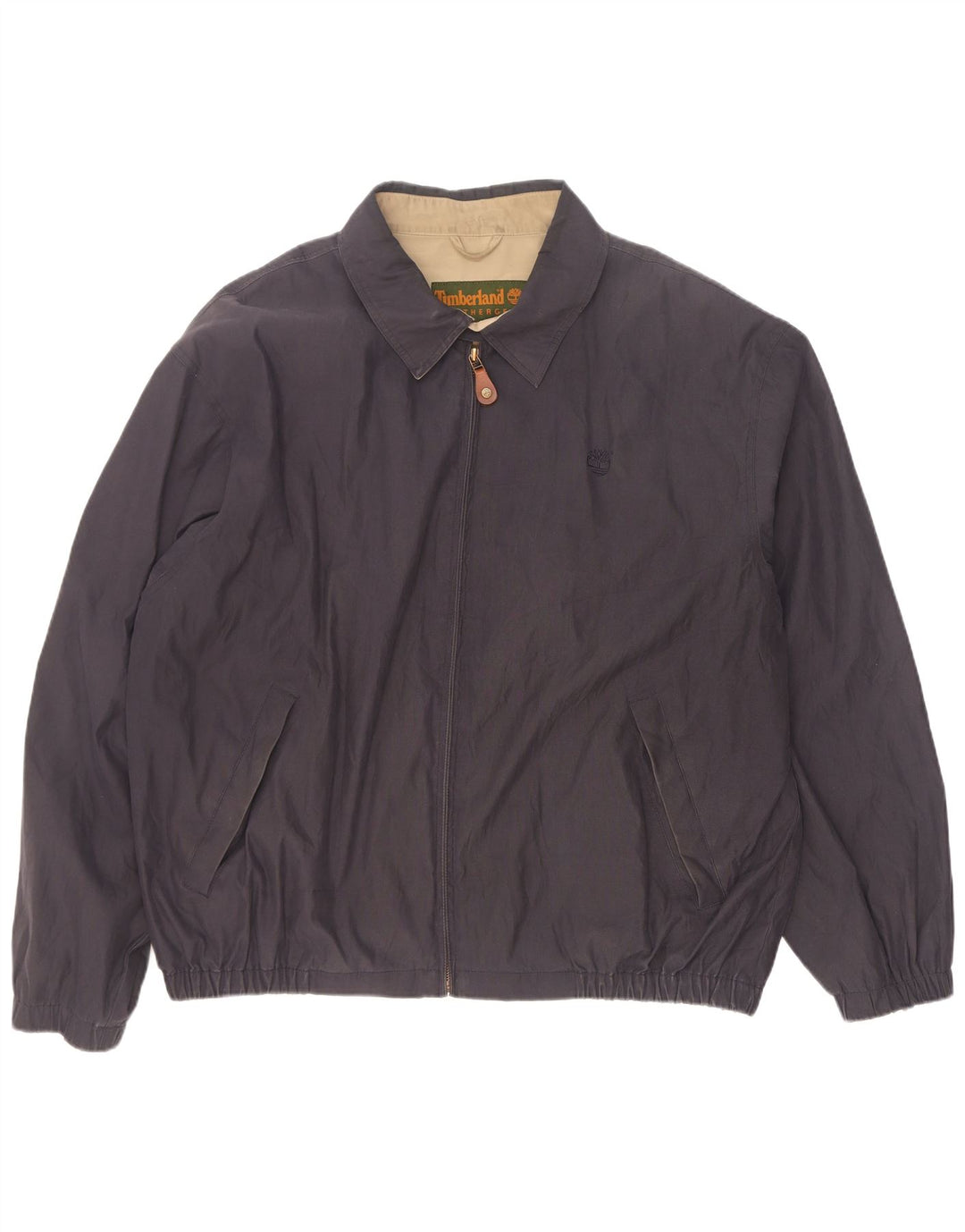 Timberland Mens Bomber Jacket UK 42 XL Navy Blue Polyester