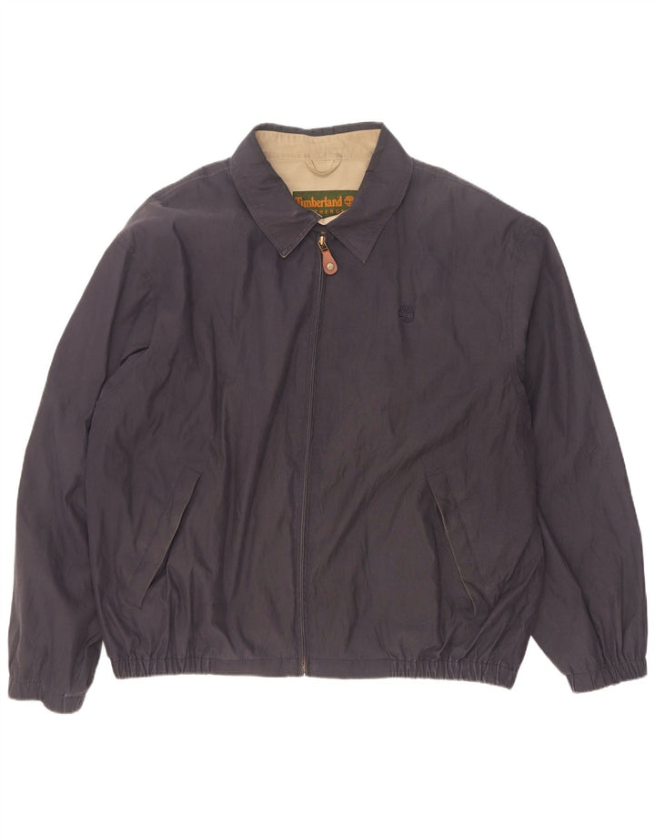 Timberland Mens Bomber Jacket UK 42 XL Navy Blue Polyester
