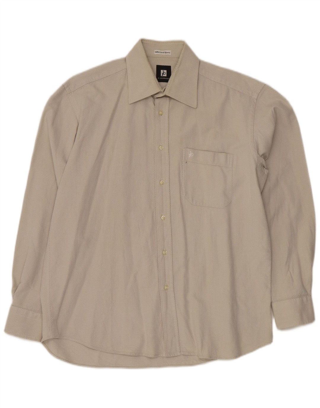 ROCCOBAROCCO Mens Shirt Size 41 16 Large Beige Cotton