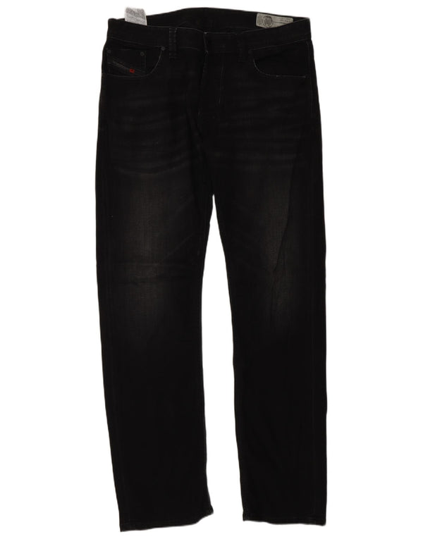 Diesel Mens Straight Jeans W34 L32 Black Cotton
