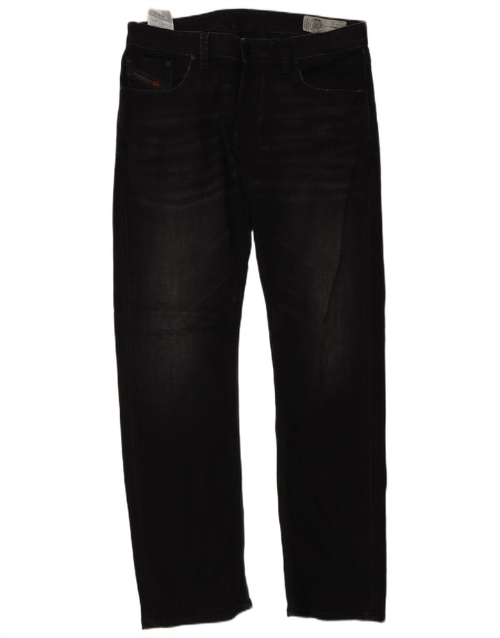 Diesel Mens Straight Jeans W34 L32 Black Cotton