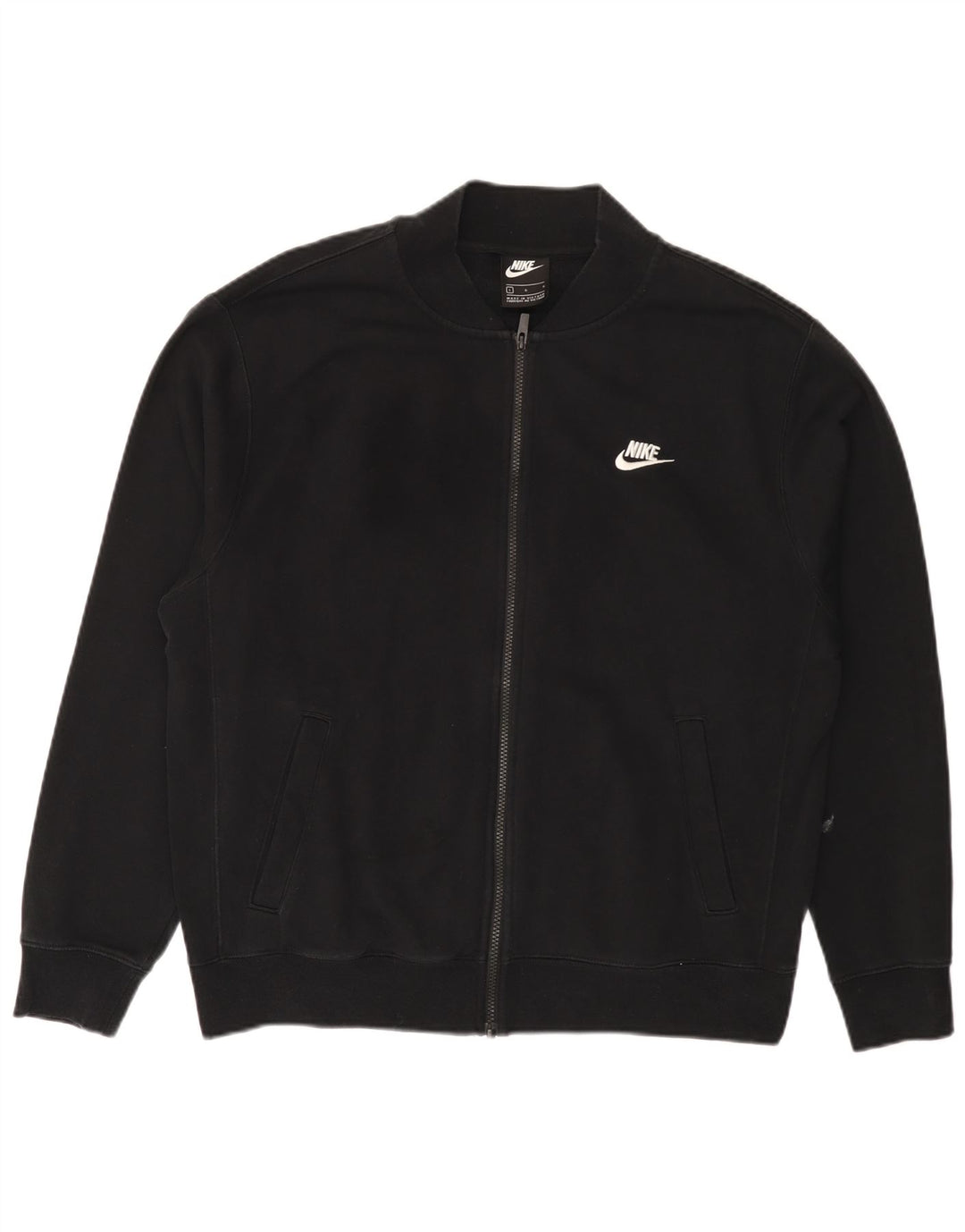 Nike Mens Tracksuit Top Jacket Large Black Cotton