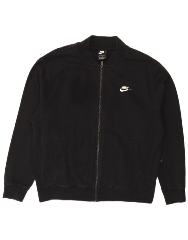 Nike Mens Tracksuit Top Jacket Large Black Cotton