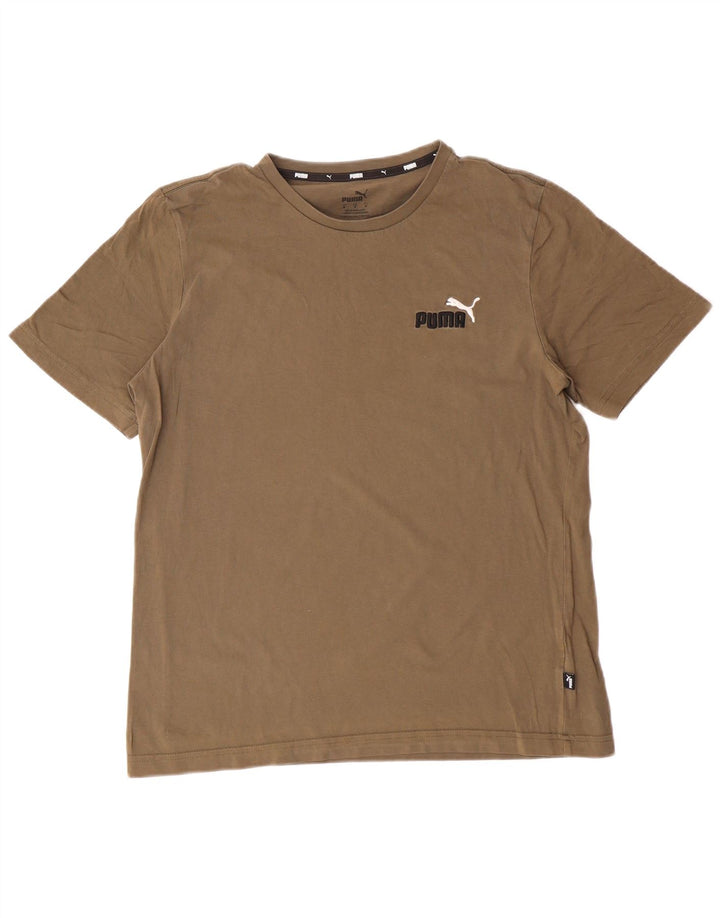PUMA Mens T-Shirt Top Medium Khaki