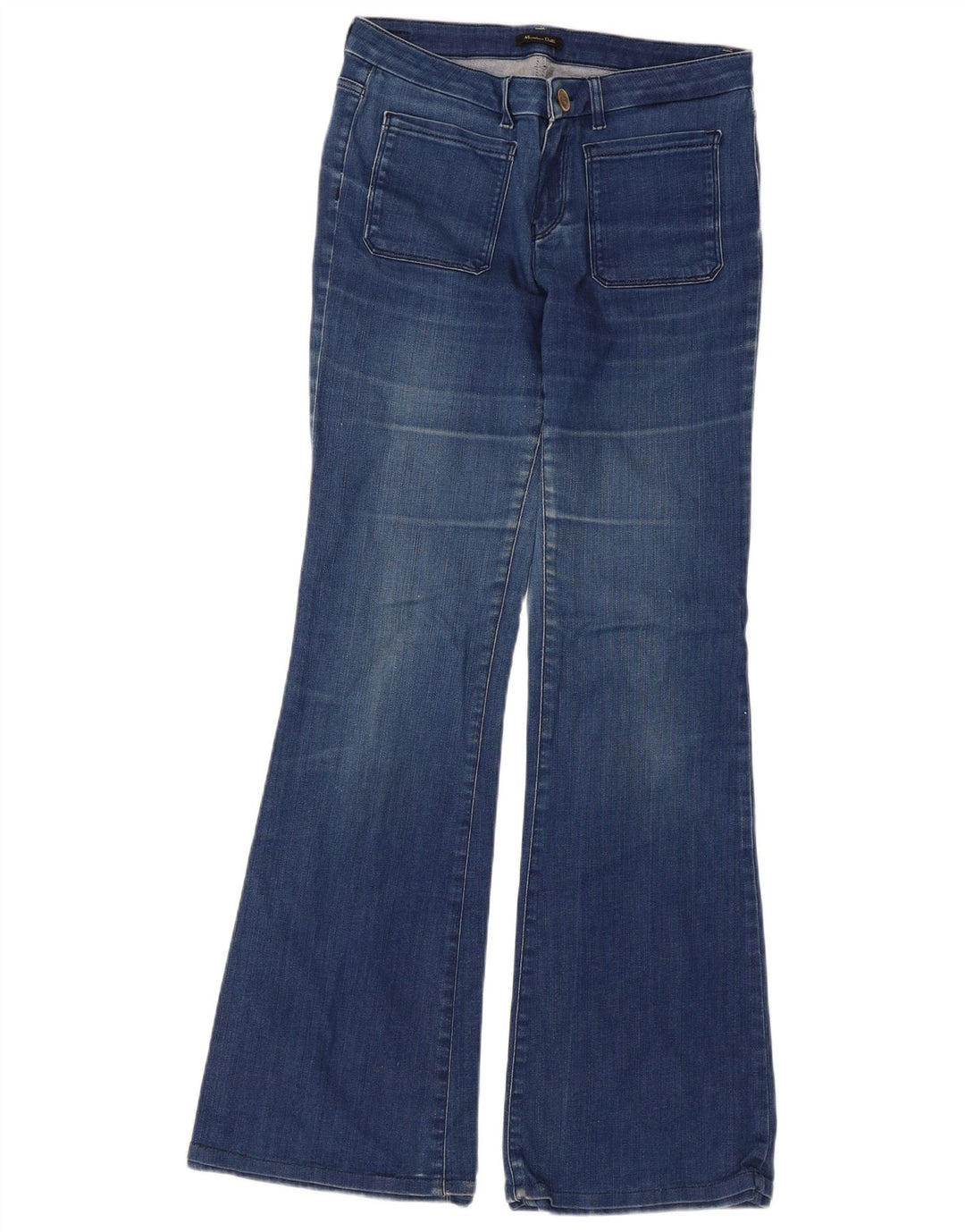 Massimo Dutti Womens Flared Jeans EU 40 Medium W30 L33 Blue Cotton