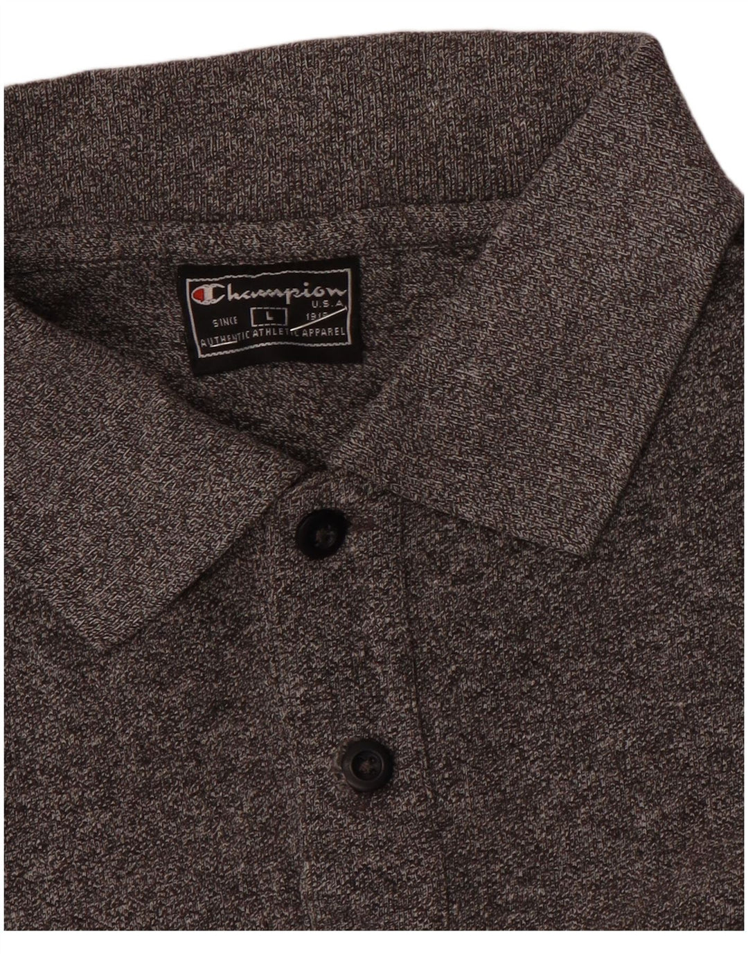 Champion Mens Polo Shirt Large Grey Flecked