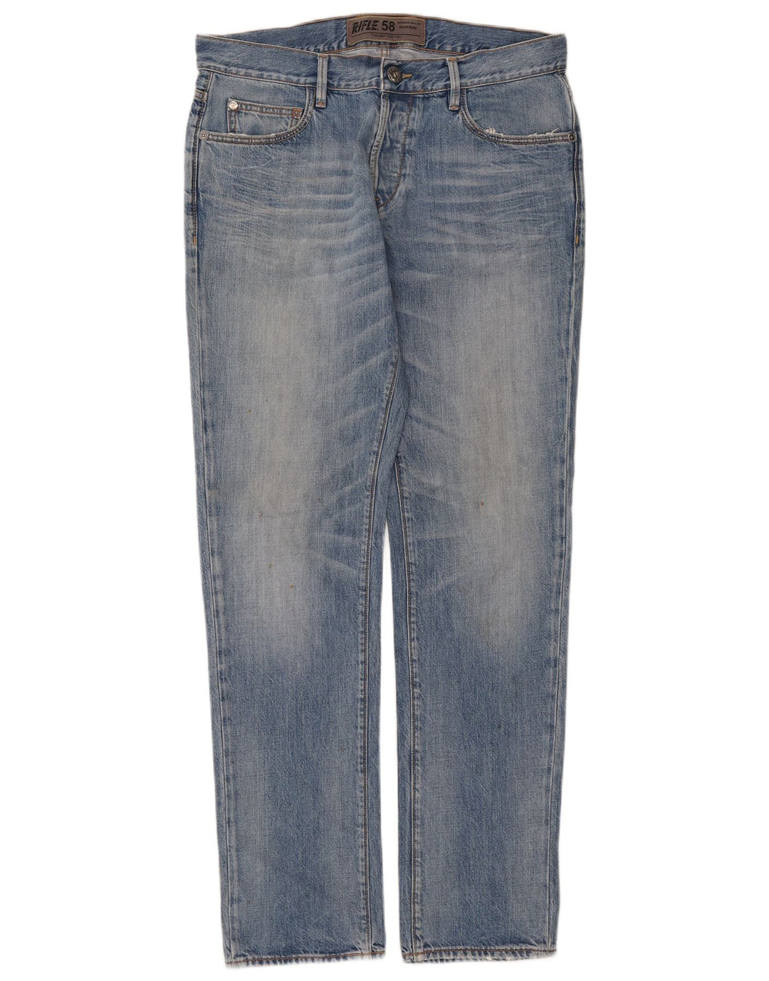 RIFLE Mens Straight Jeans W31 L33 Blue Cotton
