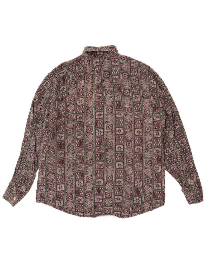 Benetton Mens Shirt Large Multicoloured Geometric