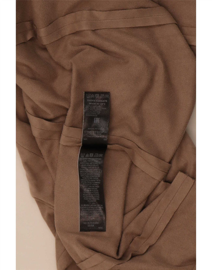 Marks & Spencer Womens Open Cardigan Top UK 18 XL Beige Polyester