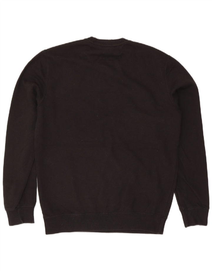 Champion Mens Graphic Sweatshirt Jumper Large Black Cotton