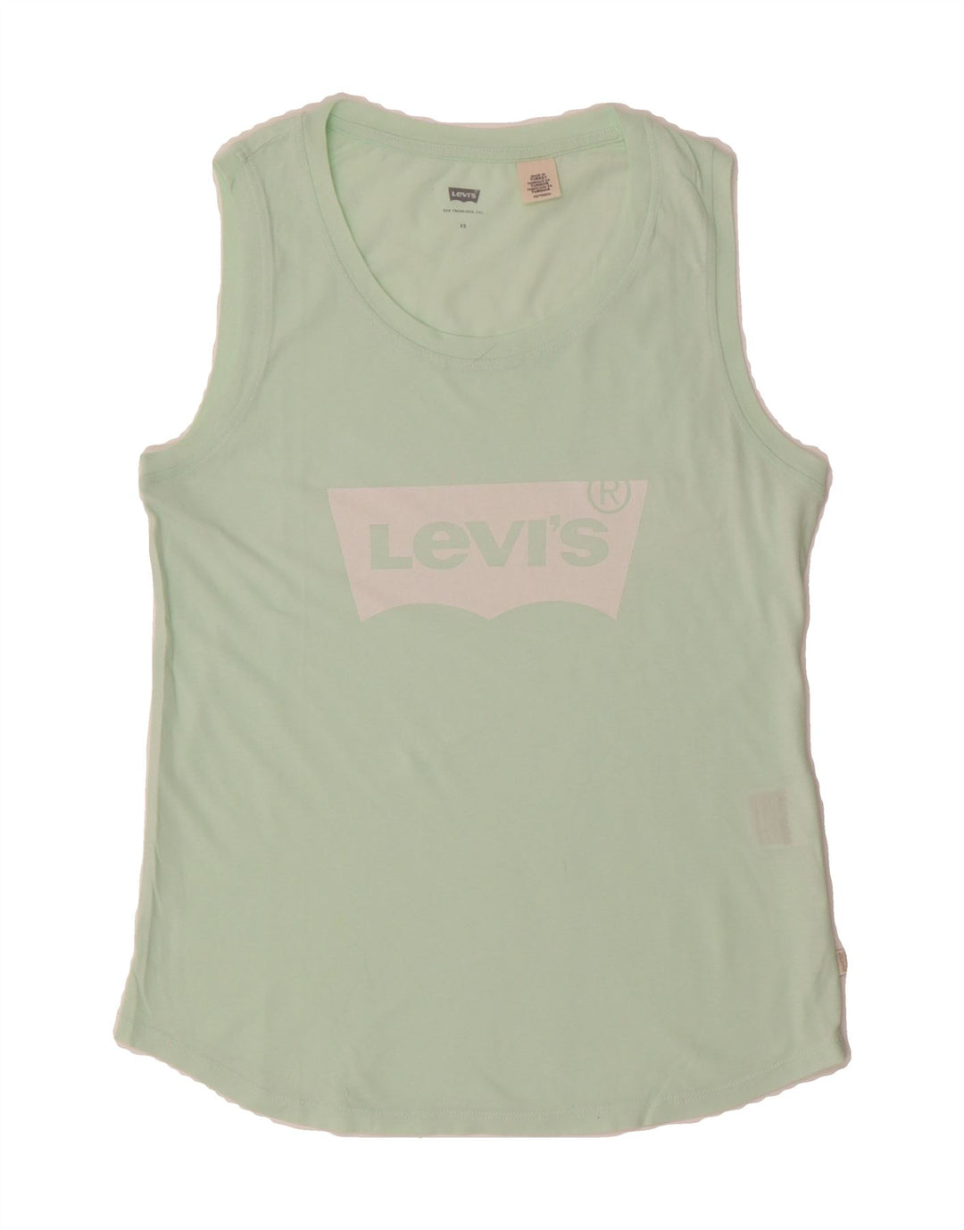LEVI'S Mens Graphic Vest Top XS Green Vintage Levi's and Second-Hand Levi's from Messina Hembry 
