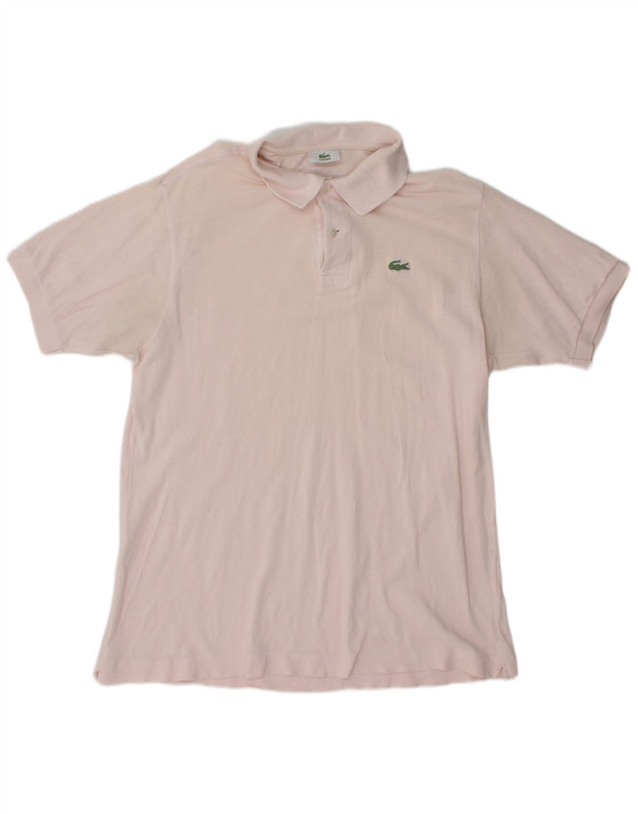 LACOSTE Mens Polo Shirt Size 5 Large Pink