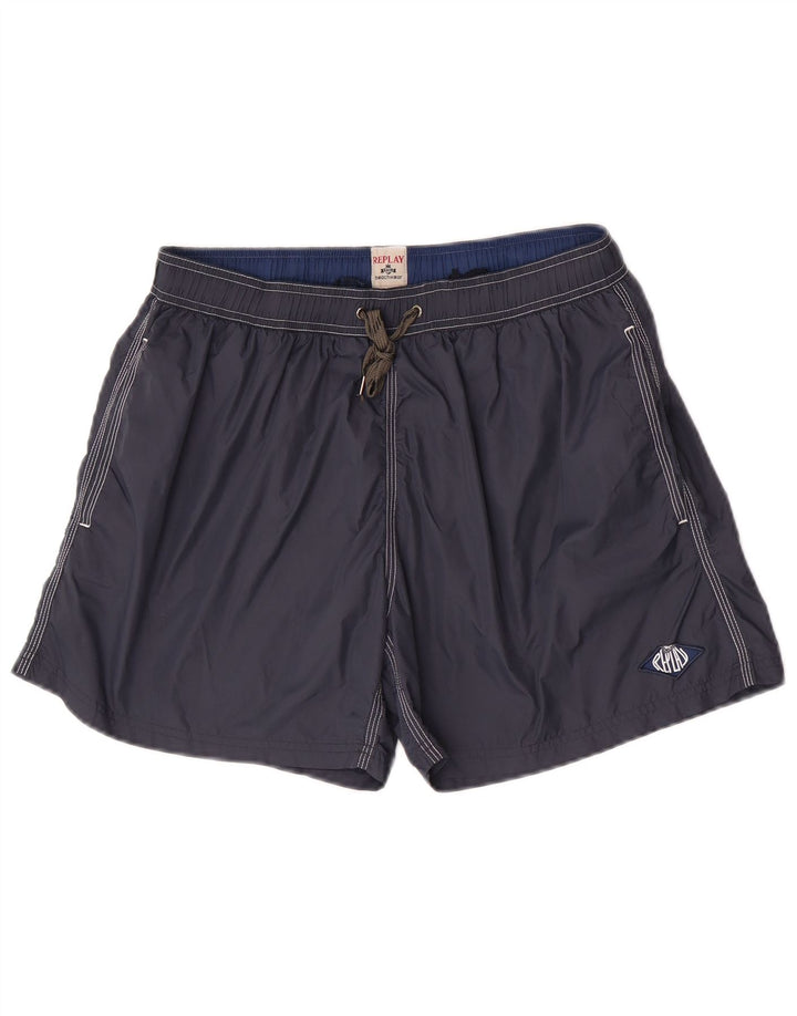 Replay Boys Swimming Shorts 11-12 Years Large Navy Blue Polyamide