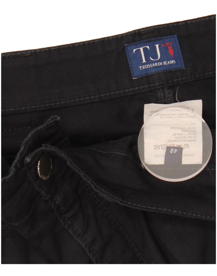 TRUSSARDI Mens Straight Casual Trousers IT 48 Medium W32 L33 Navy Blue