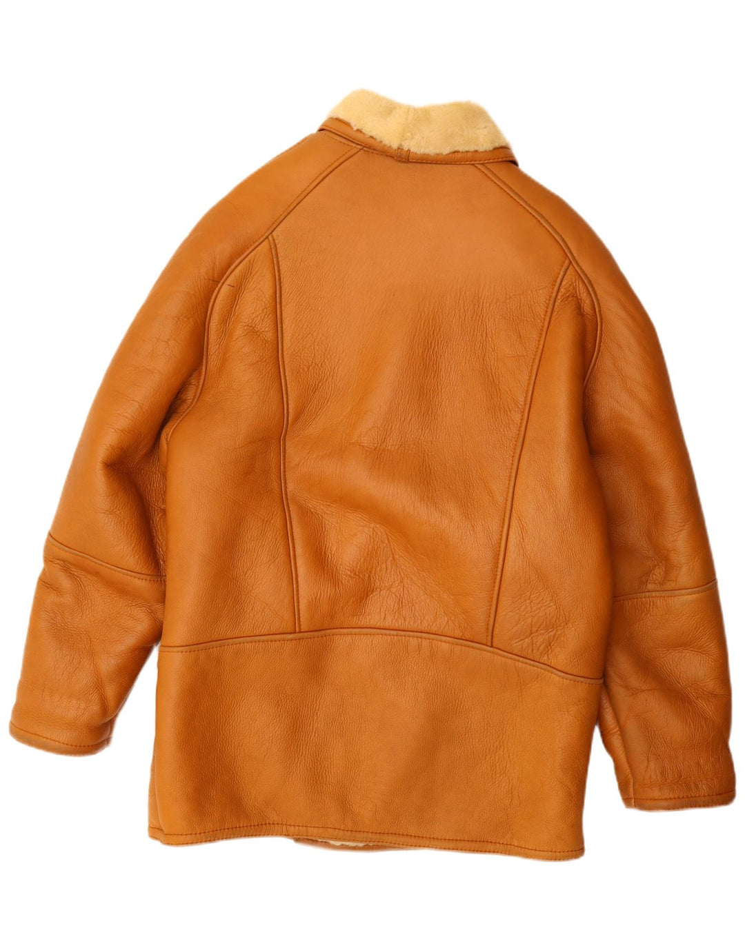 Vintage Mens Shearling Jacket UK 42 XL Beige