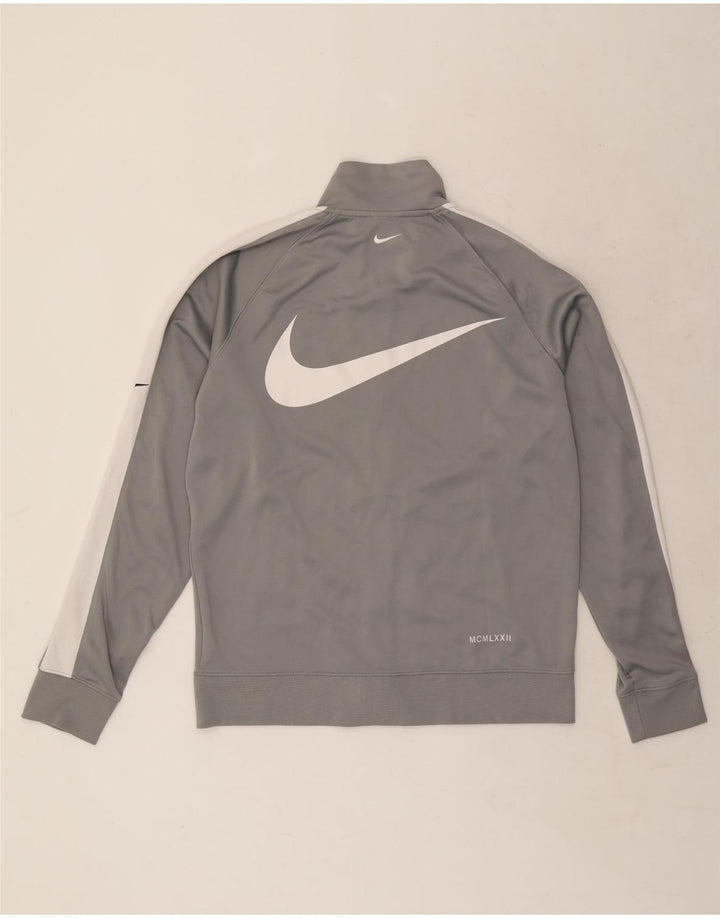 Nike Mens Swoosh Graphic Tracksuit Top Jacket Medium Grey Colourblock