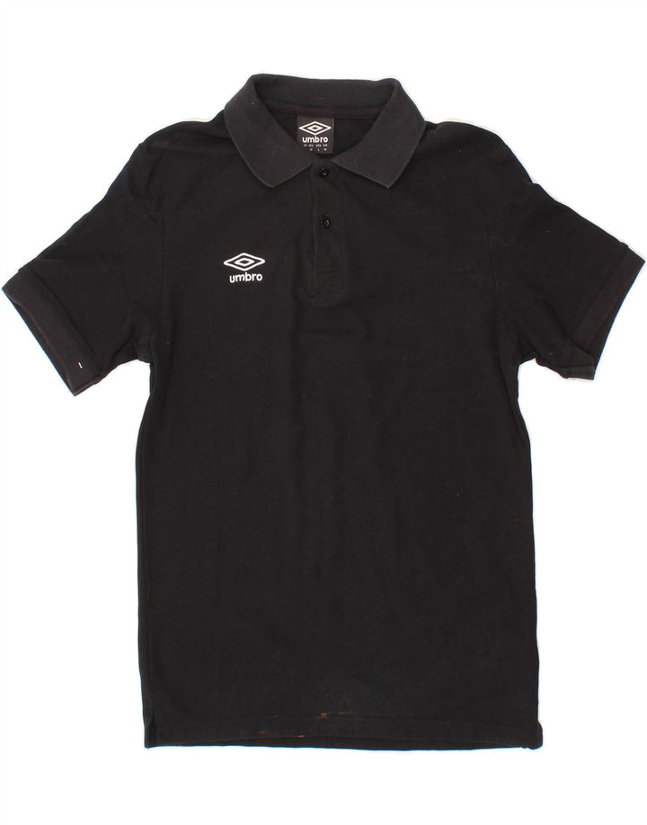 UMBRO Mens Polo Shirt Medium Black Cotton Vintage Umbro and Second-Hand Umbro from Messina Hembry 