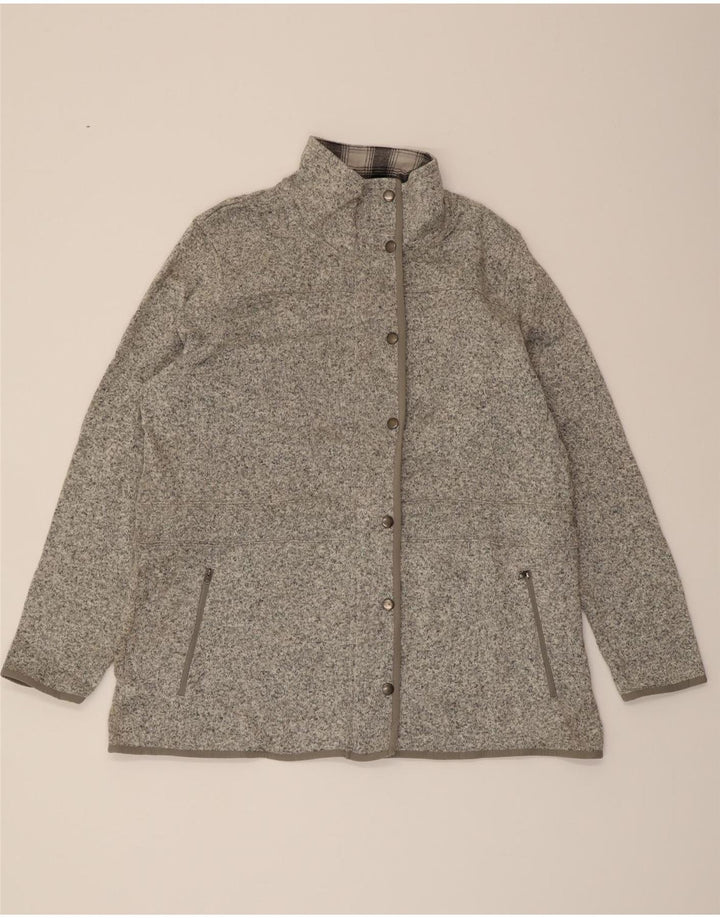 EDDIE BAUER Womens Tracksuit Top Jacket UK 20 2XL Grey Polyester Vintage Eddie Bauer and Second-Hand Eddie Bauer from Messina Hembry 