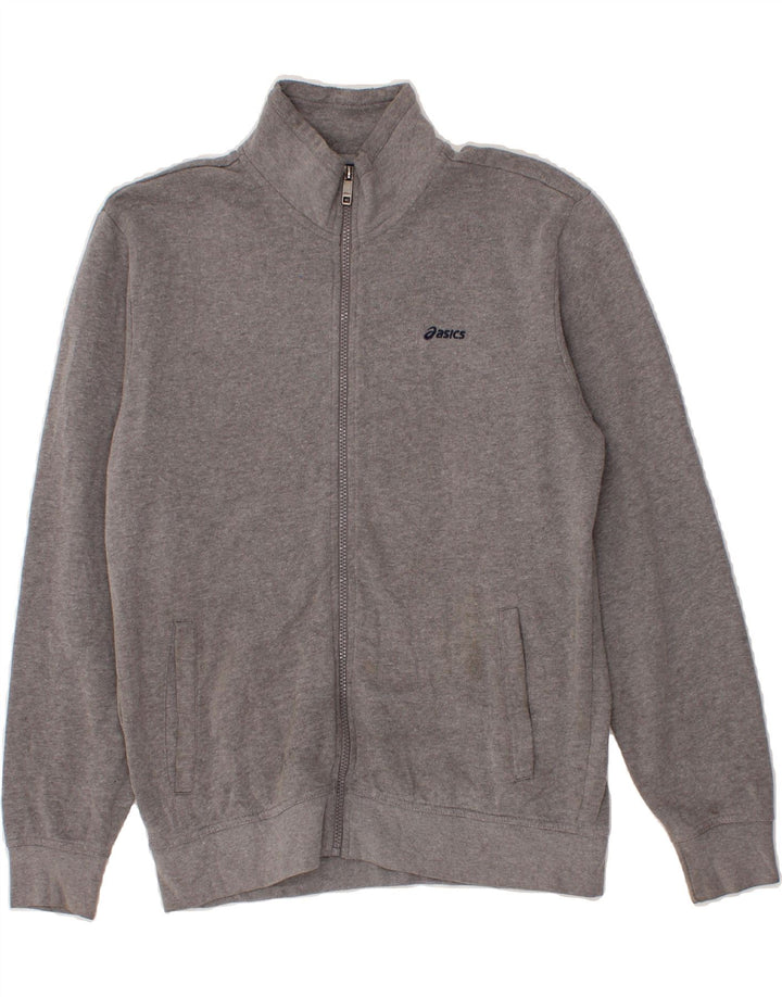 ASICS Mens Tracksuit Top Jacket Medium Grey Cotton Vintage Asics and Second-Hand Asics from Messina Hembry 