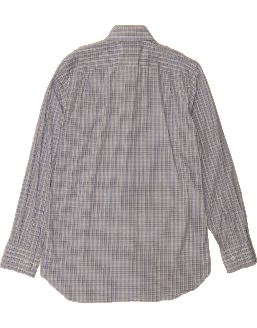BONOBOS Mens Slim Fit Shirt Size 16 Large Blue Check Cotton Vintage BONOBOS and Second-Hand BONOBOS from Messina Hembry 