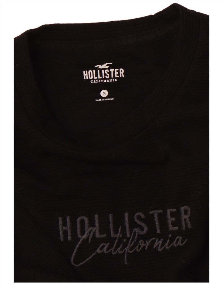 HOLLISTER Mens Graphic Top Long Sleeve Medium Black