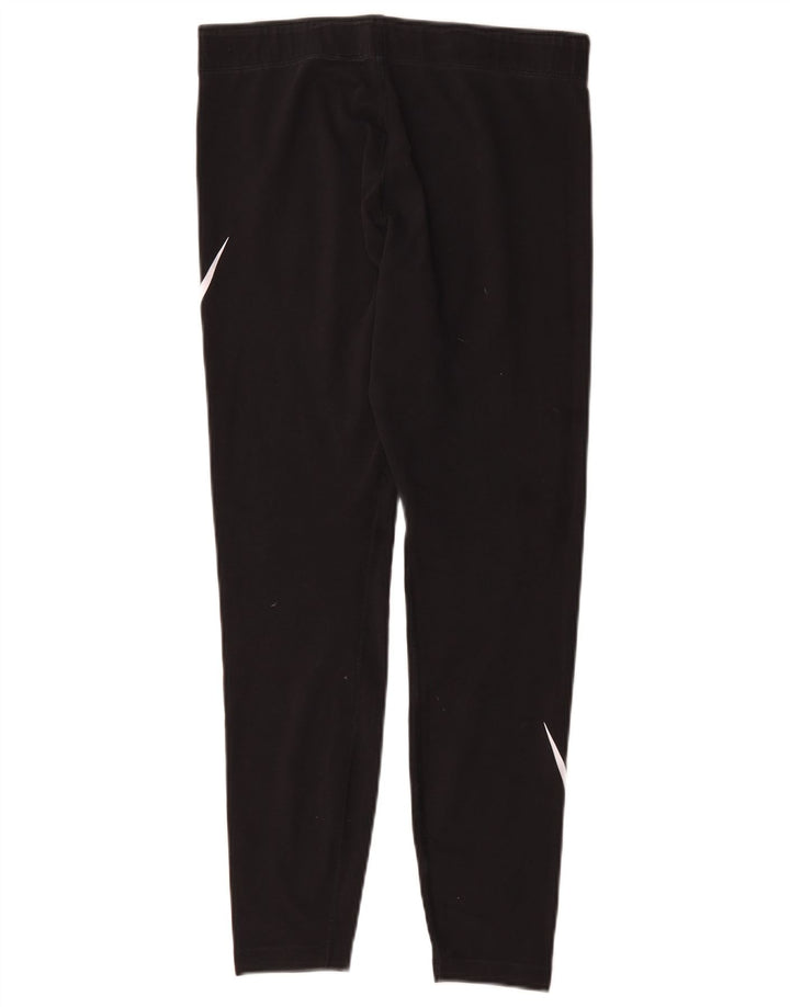 Nike Womens Graphic Leggings UK 14 Large Black Polyester