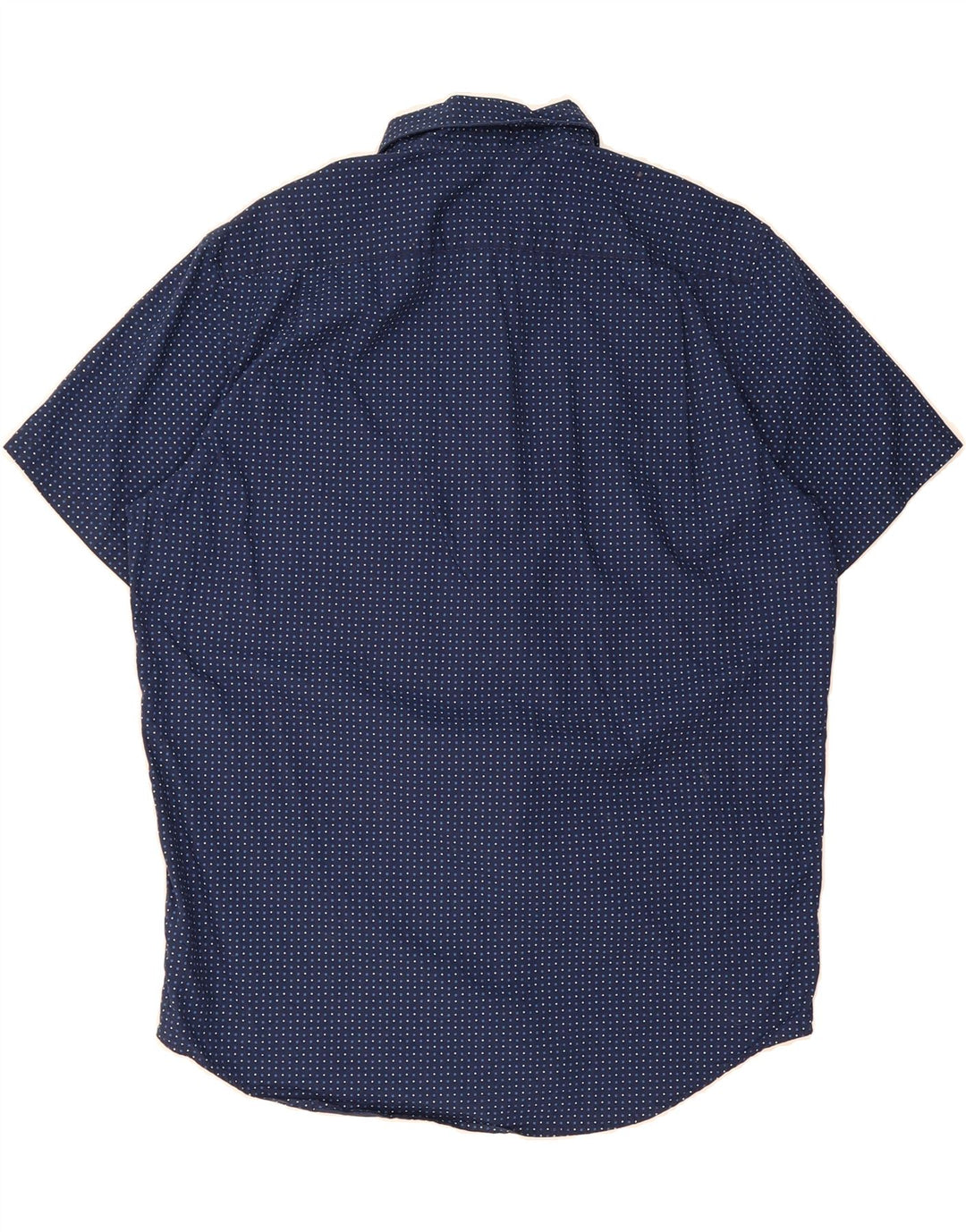 MICHAEL KORS Mens Classic Fit Short Sleeve Shirt Medium Navy Blue Spotted Vintage Michael Kors and Second-Hand Michael Kors from Messina Hembry 
