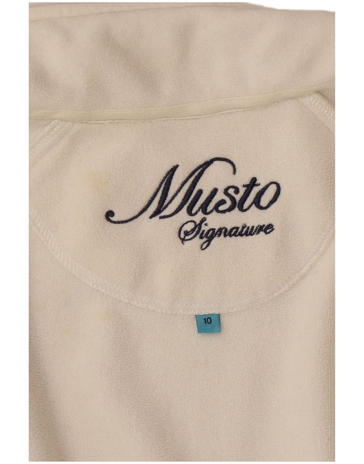 Musto Womens Fleece Jacket UK 10 Small  White Polyester
