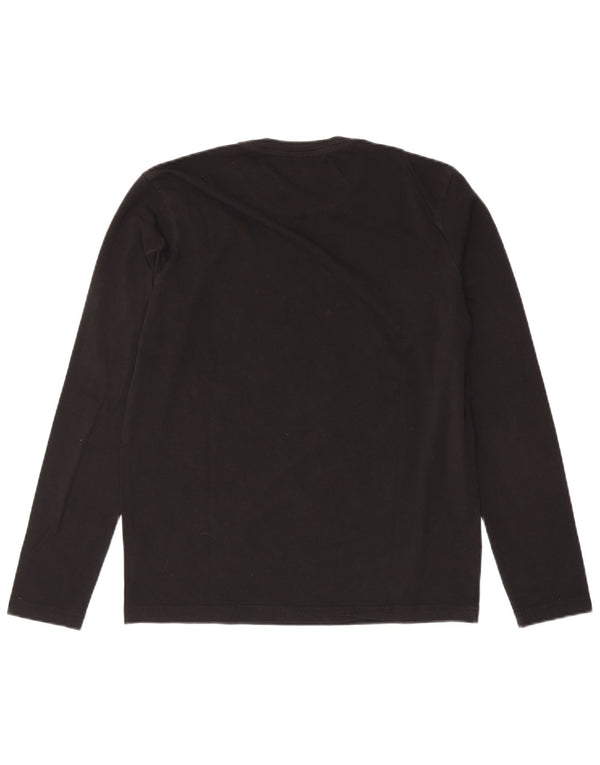 Calvin Klein Jeans Mens Graphic Top Long Sleeve Large Black Cotton
