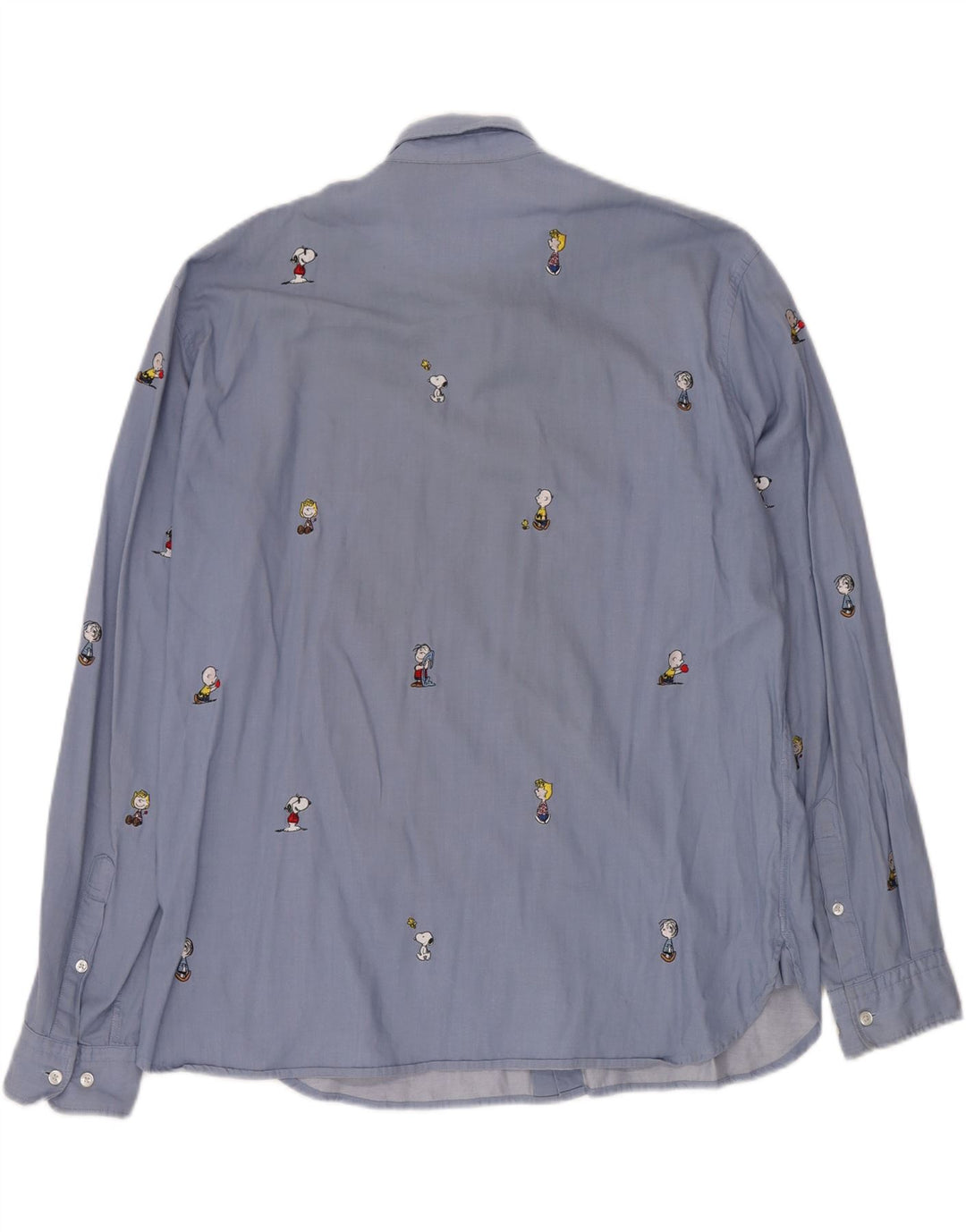 HUGO BOSS Mens Peanuts Shirt XL Blue Cotton