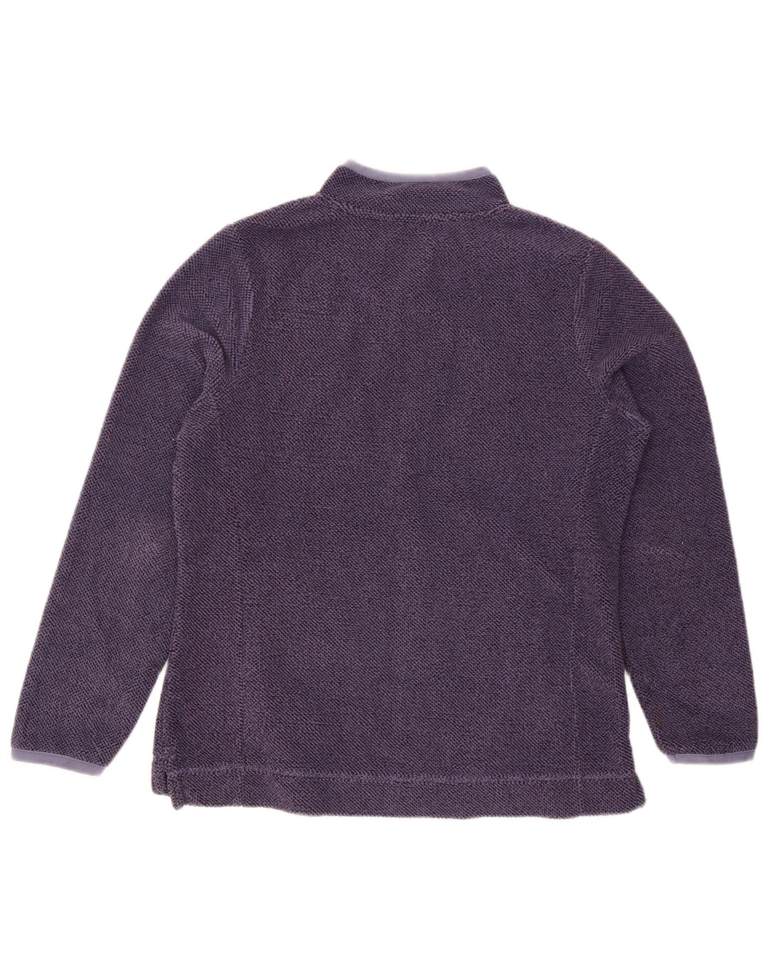 Weird Fish Womens Zip Neck Sweatshirt Jumper UK 12 Medium Purple Polyester