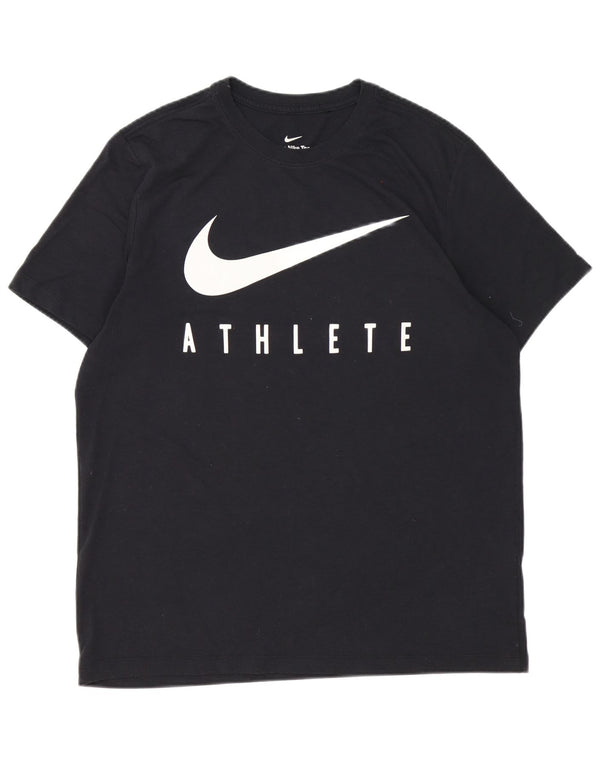 Nike Mens Dri Fit Graphic T-Shirt Top Large Black Polyester