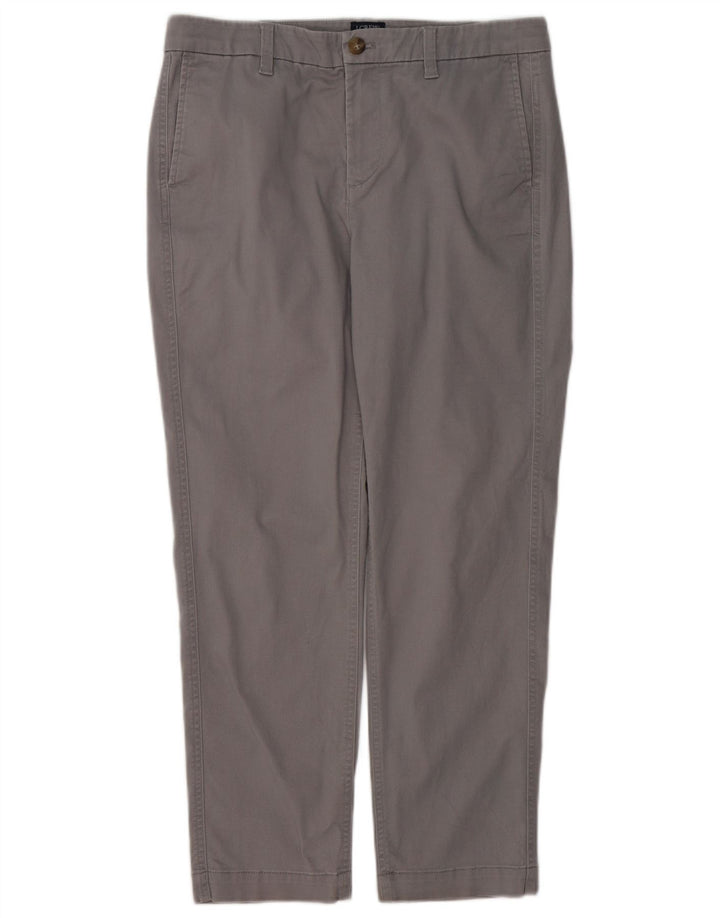 J. CREW Womens Girlfriend Slim Chino Trousers US 8 Medium W32 L27 Grey