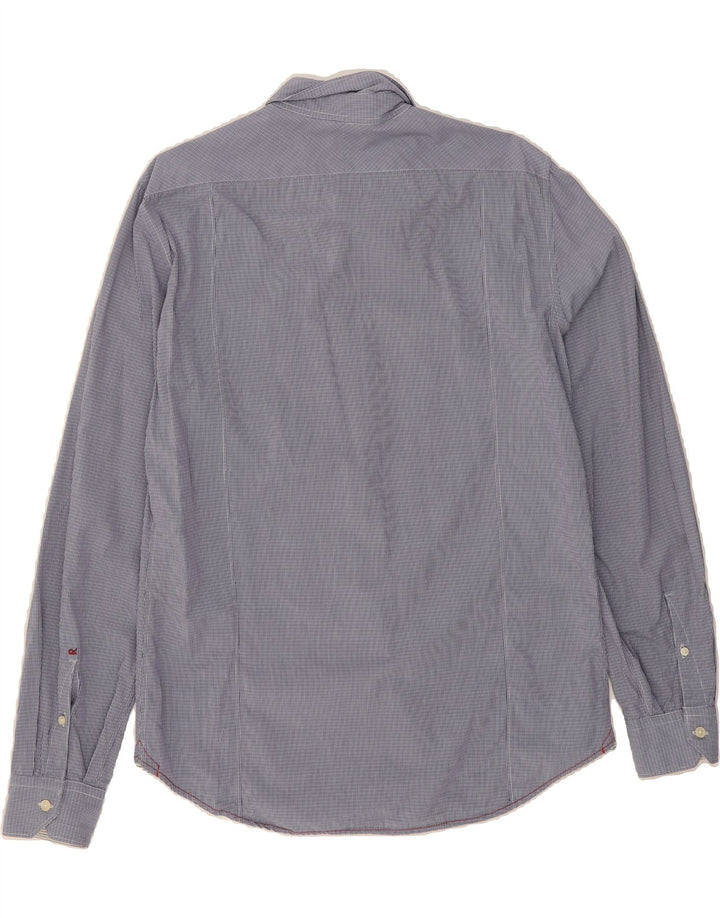 REPLAY Mens Slim Fit Shirt XL Navy Blue Check Vintage Replay and Second-Hand Replay from Messina Hembry 