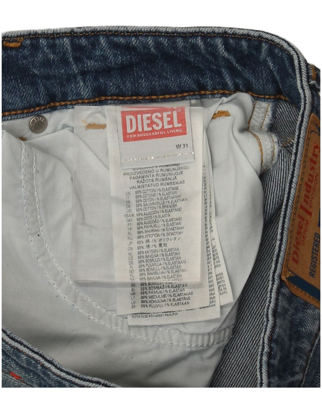 Diesel Womens Bootcut Jeans W31 L35 Blue Cotton