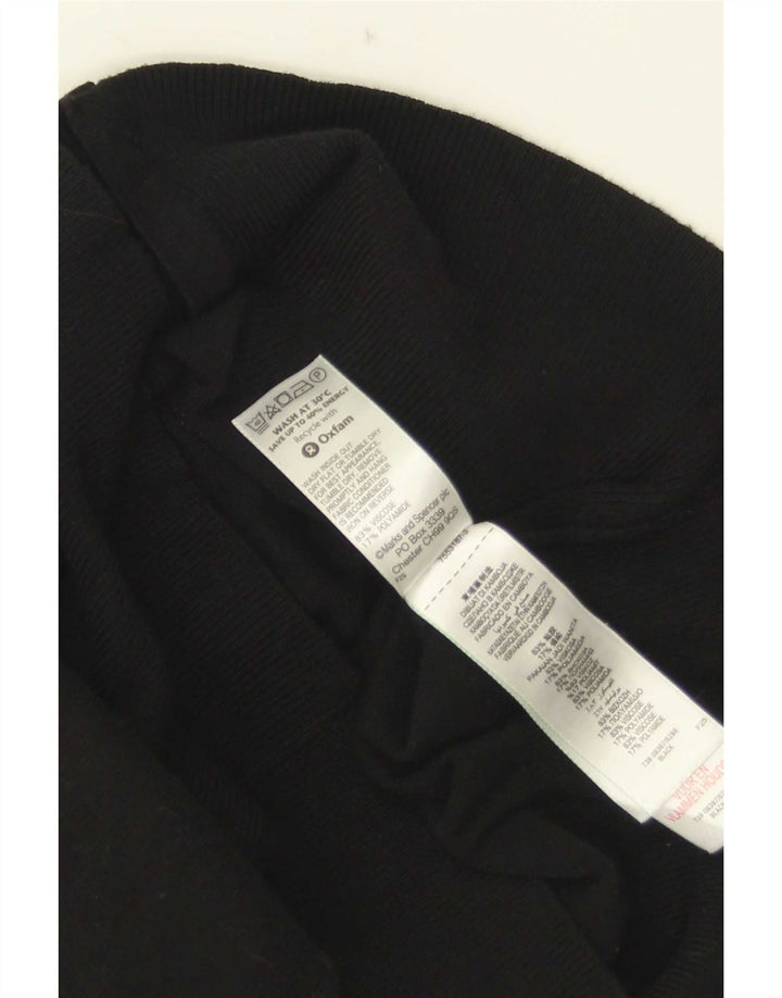 Marks & Spencer Womens Cardigan Sweater UK 12 Medium Black Viscose