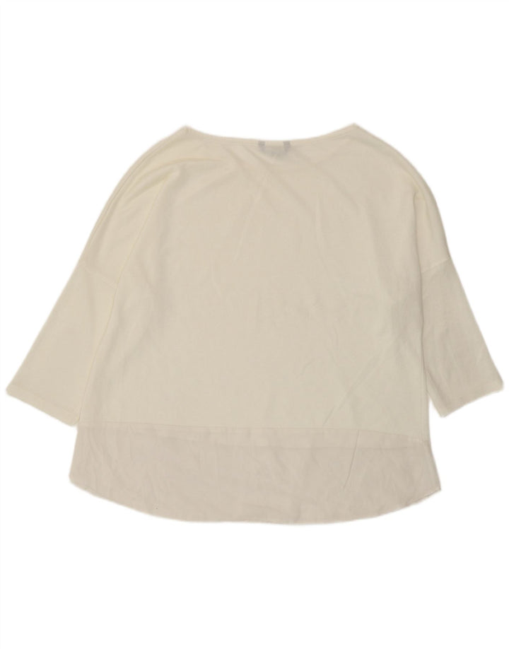 Marks & Spencer Womens Top 3/4 Sleeve UK 18 XL Off White