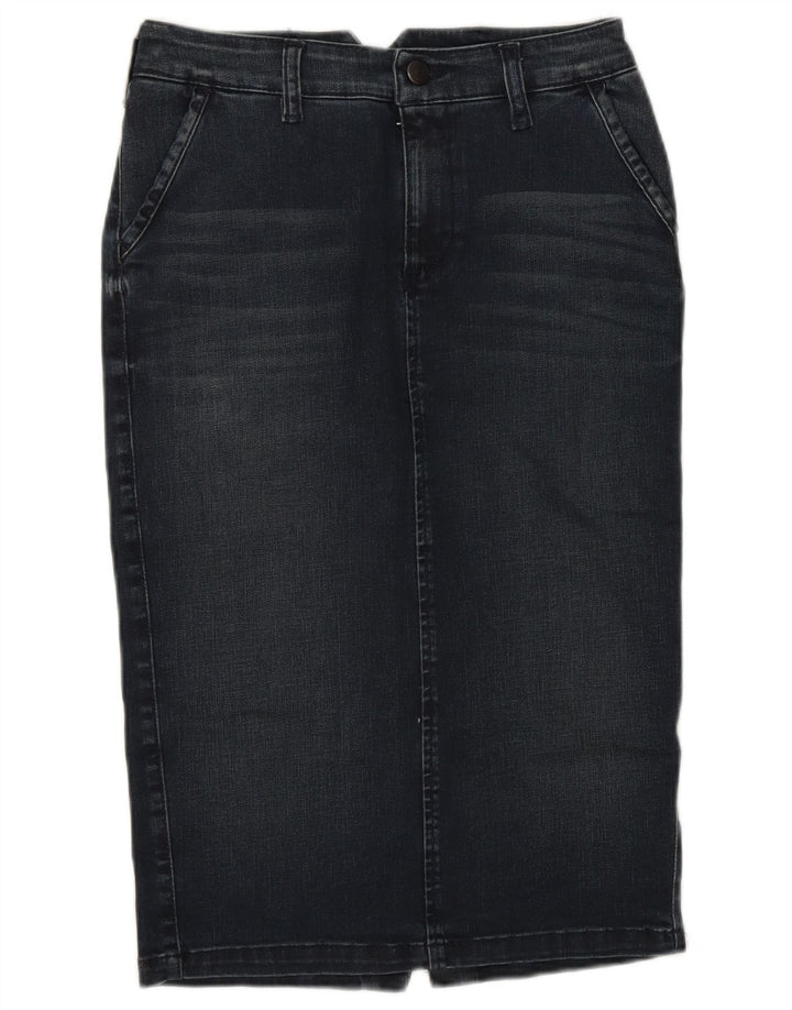 Sisley Womens Denim Skirt W26 Small Navy Blue Cotton