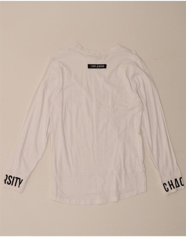 Jack & Jones Mens Graphic Top Long Sleeve Small White