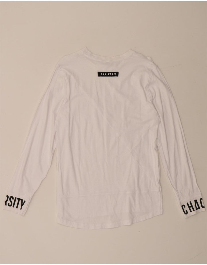 Jack & Jones Mens Graphic Top Long Sleeve Small White