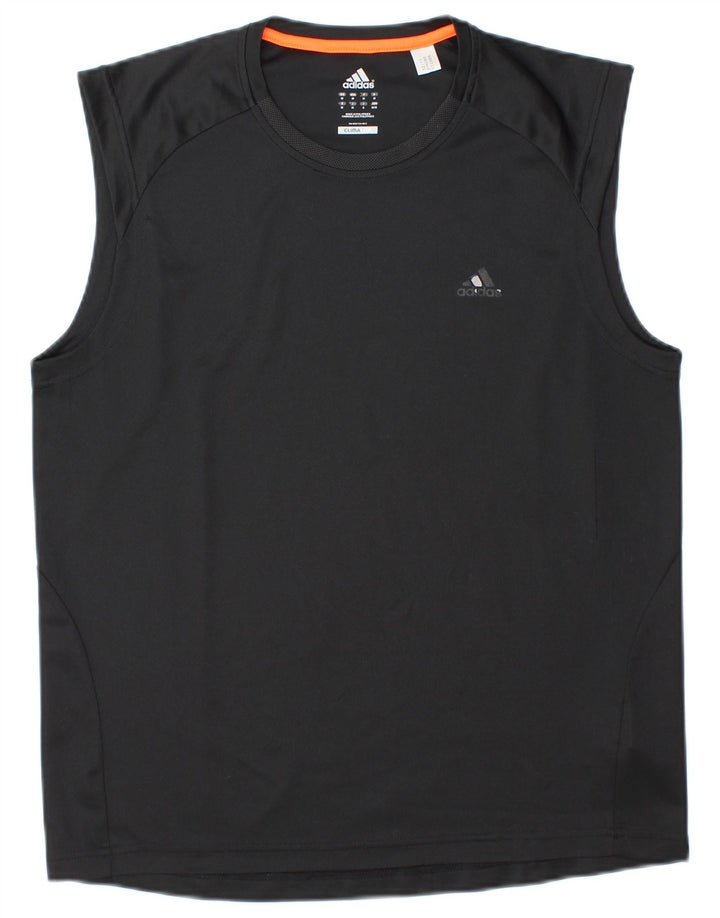 Adidas Mens Climalite Vest Top Medium Black Polyester