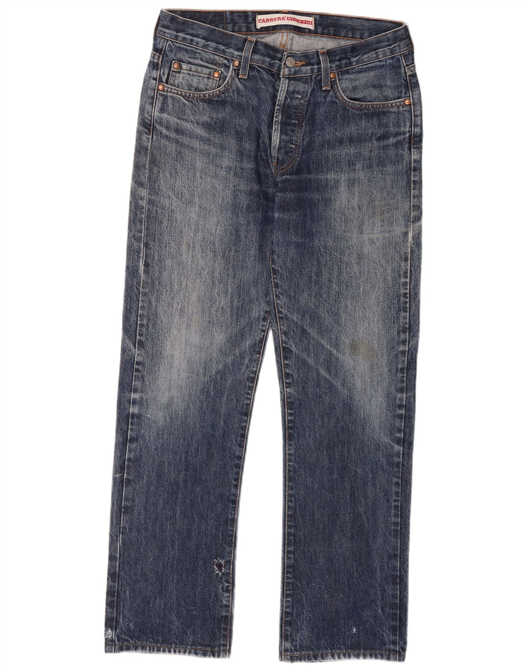 Carrera Mens Straight Jeans W33 L28 Blue Cotton