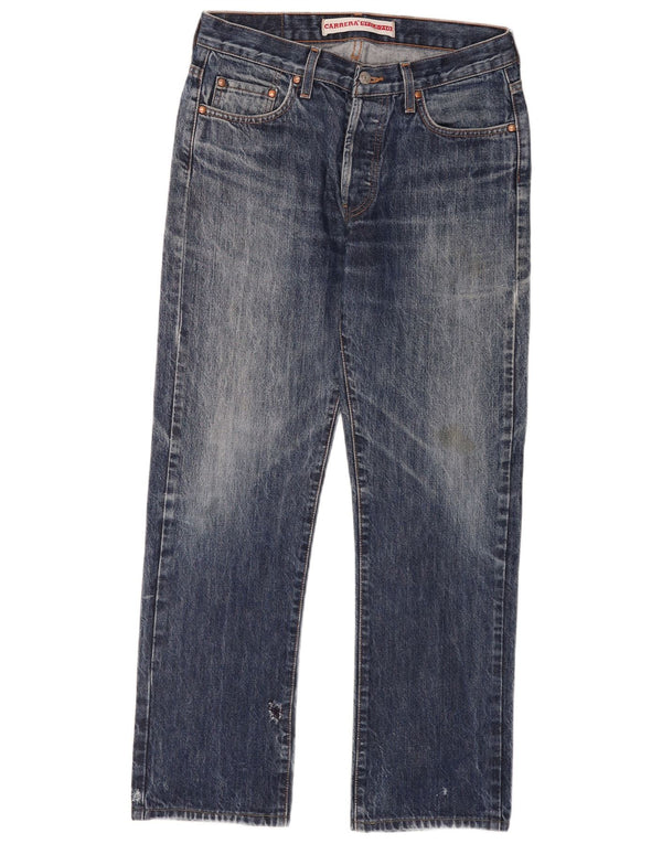 Carrera Mens Straight Jeans W33 L28 Blue Cotton