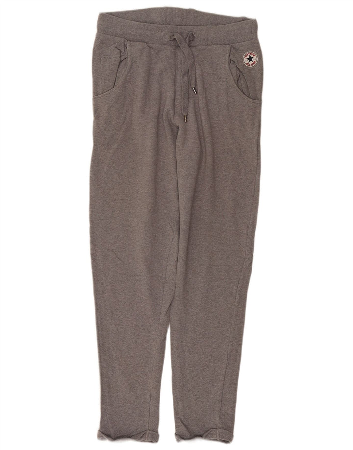 CONVERSE Mens Tracksuit Trousers Joggers Large Grey Cotton