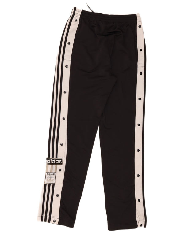 Adidas Womens Tracksuit Trousers UK 8 Small Black Colourblock Polyester